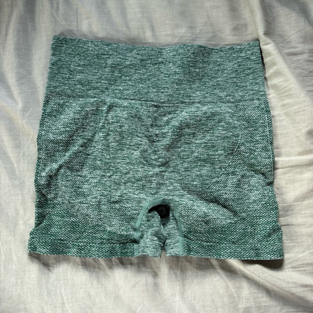 Women's Green High-Waisted Shorts